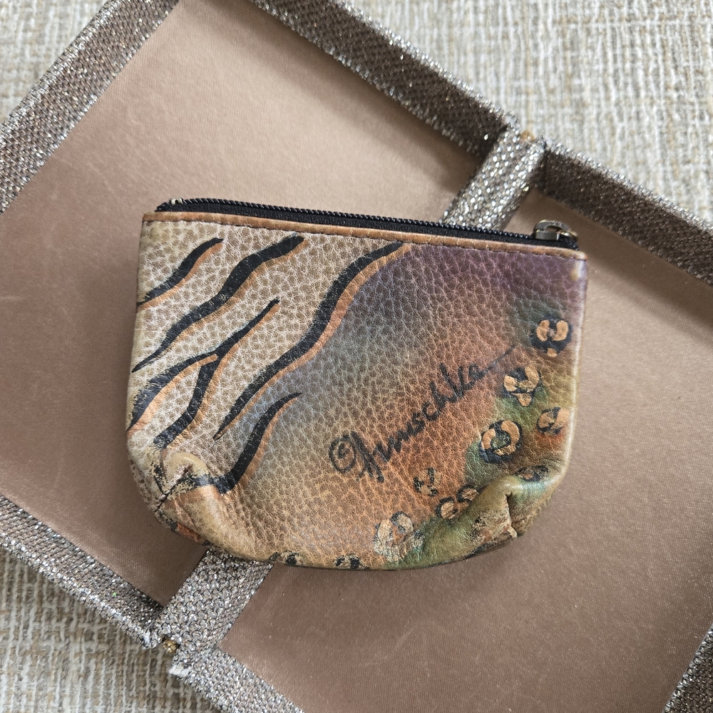 Anuschka Hand Painted Leather Coin Purse